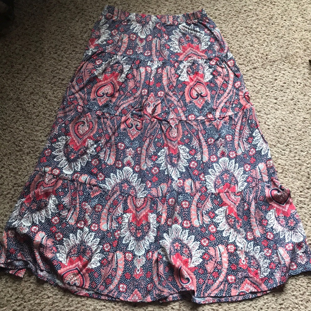 Paisley Print Maxi Skirt